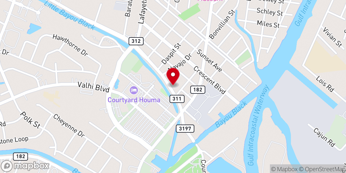 Map showing location of Louisiana Ladies Auxillary Association