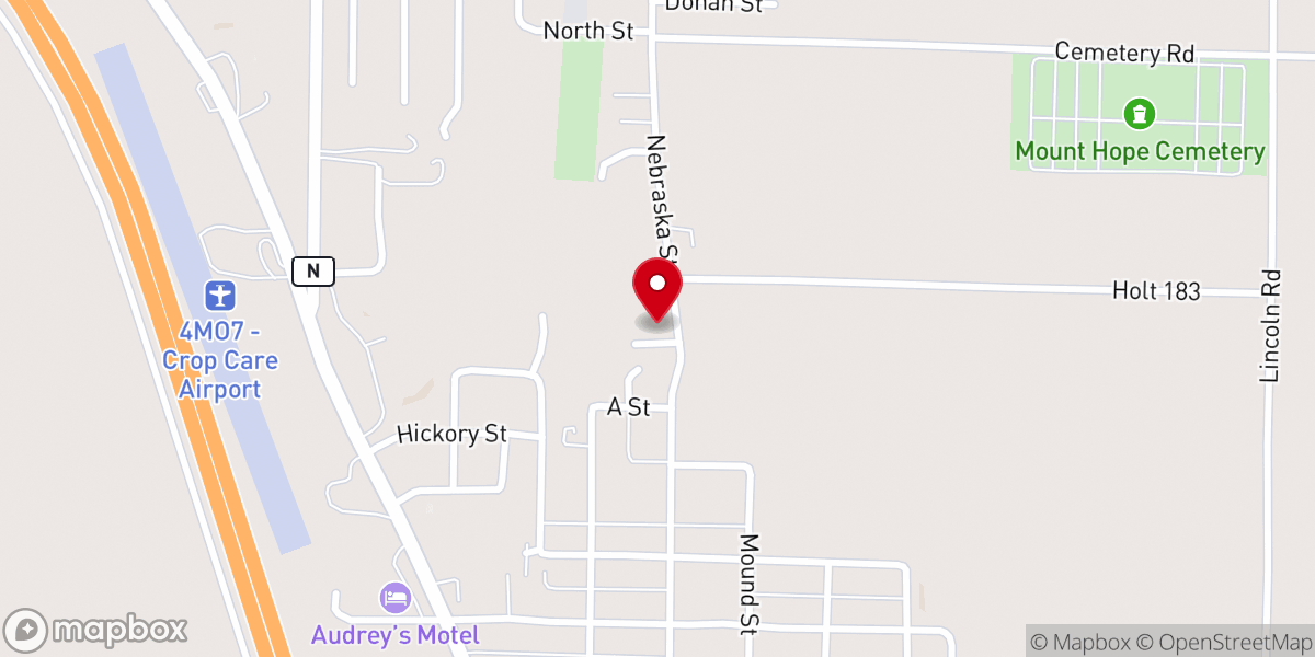 Map showing location of Holy Trinity Lutheran Church