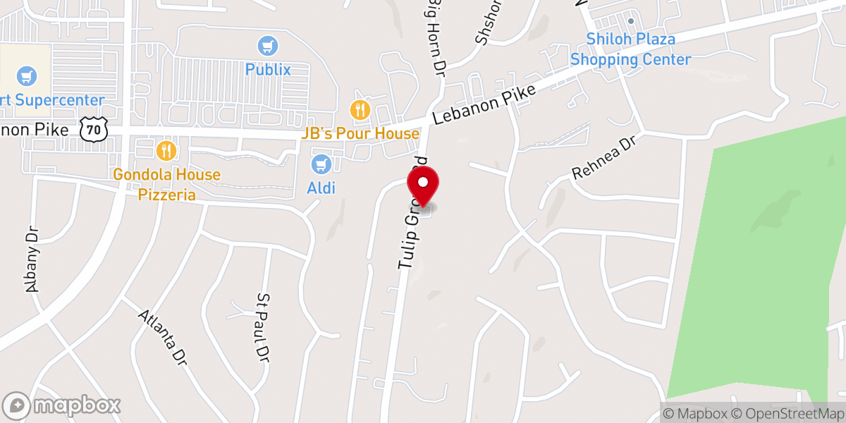 Map showing location of Scott's Chapel AME Church
