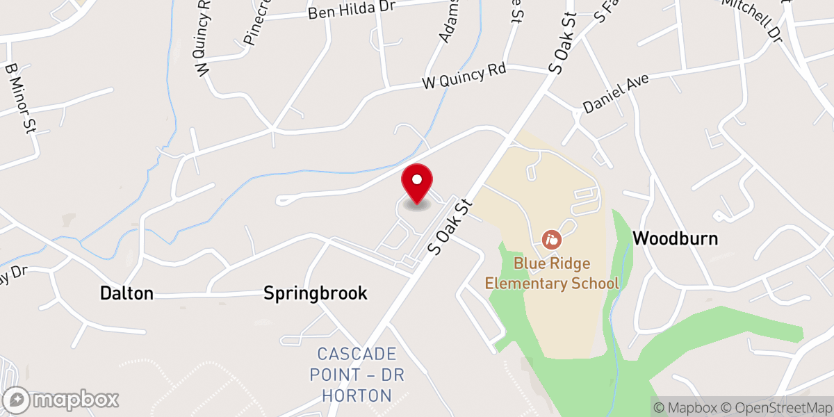 Map showing location of Seneca Baptist Church