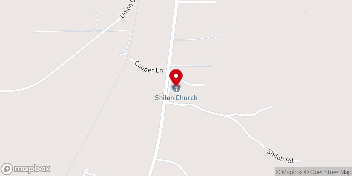 Map showing location of Shiloh Baptist Church