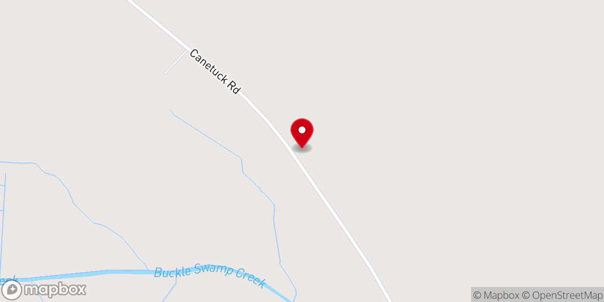Map showing location of Canetuck Missionary Baptist
