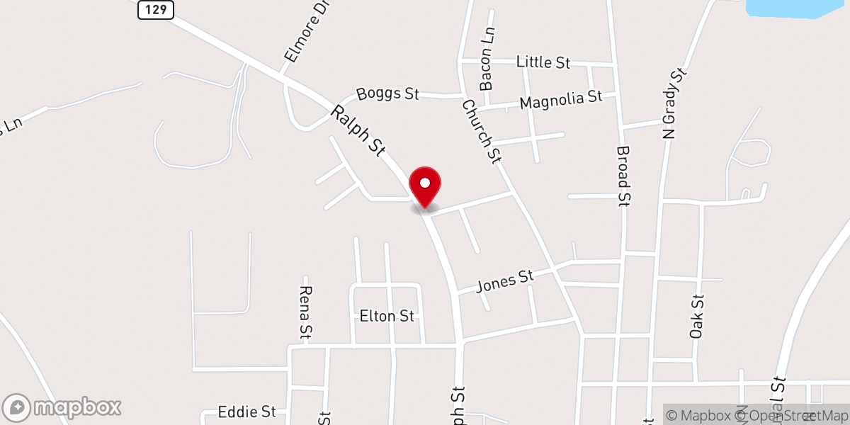 Map showing location of Church of God