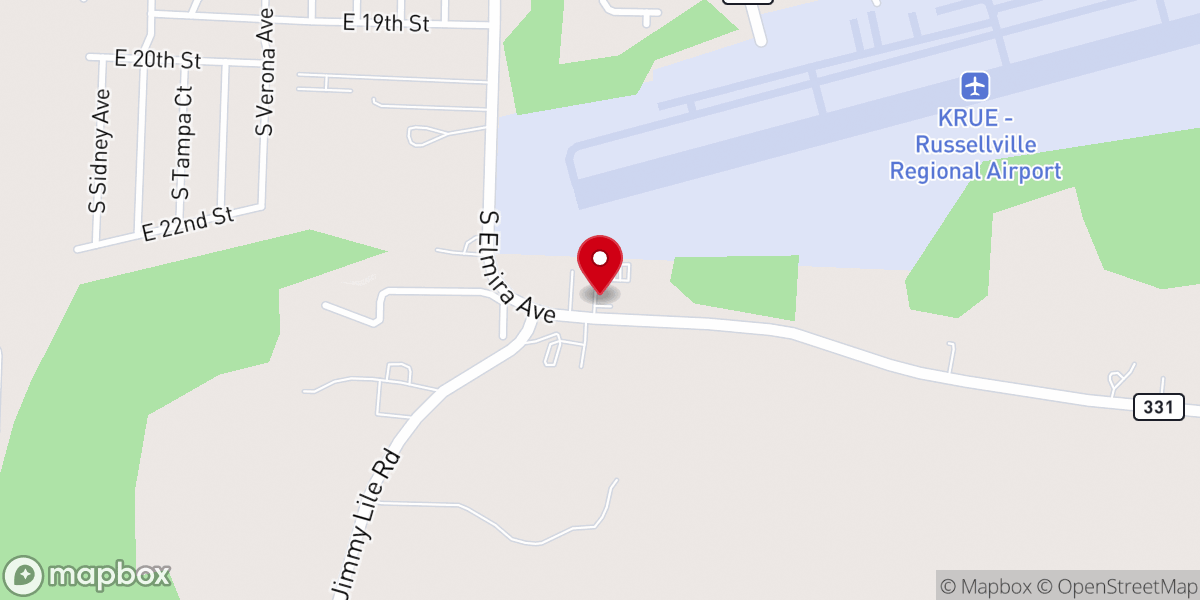Map showing location of Restoration Worship Center