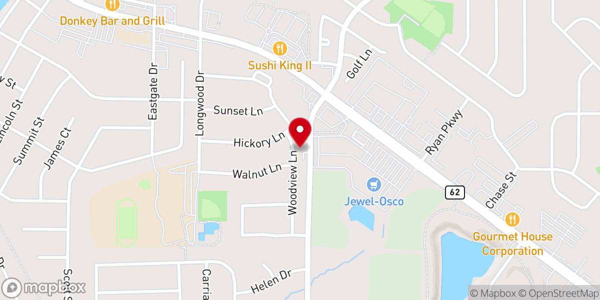Map showing location of Chicago Church of God