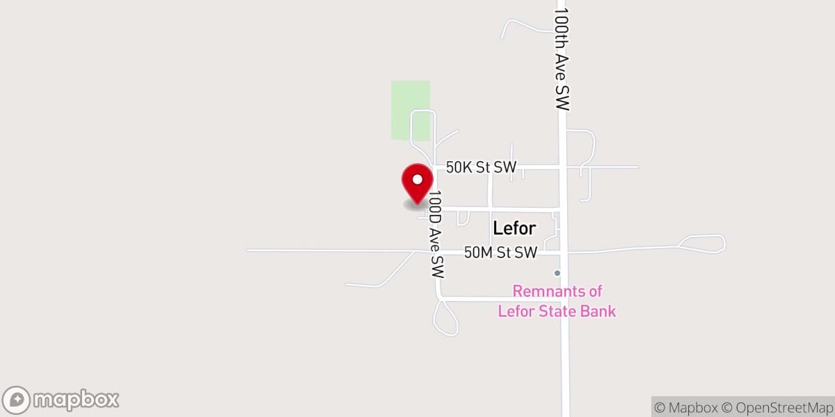 Map showing location of St. Elizabeth's Queen of the Prairie Church