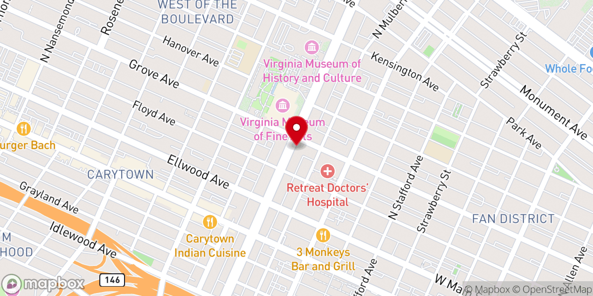 Map showing location of Church of the Redeemer