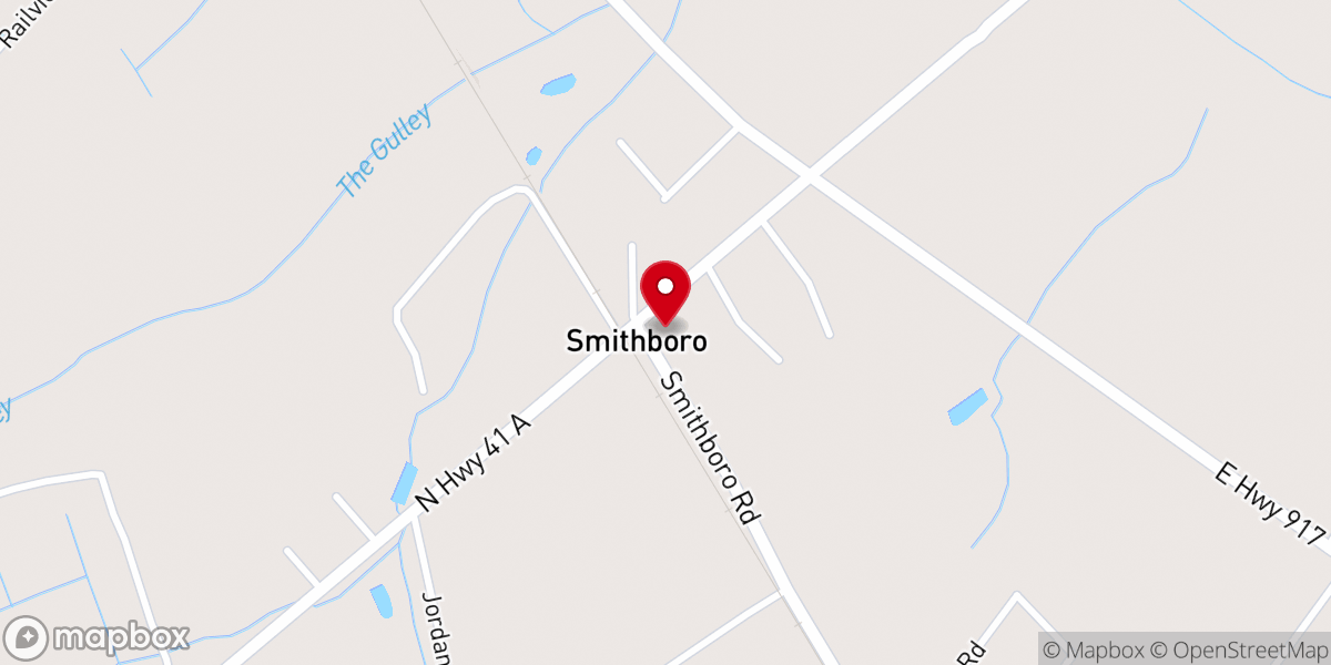 Map showing location of Everbee Church