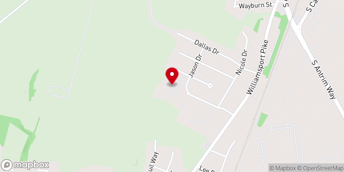 Map showing location of Trinity Lutheran Church