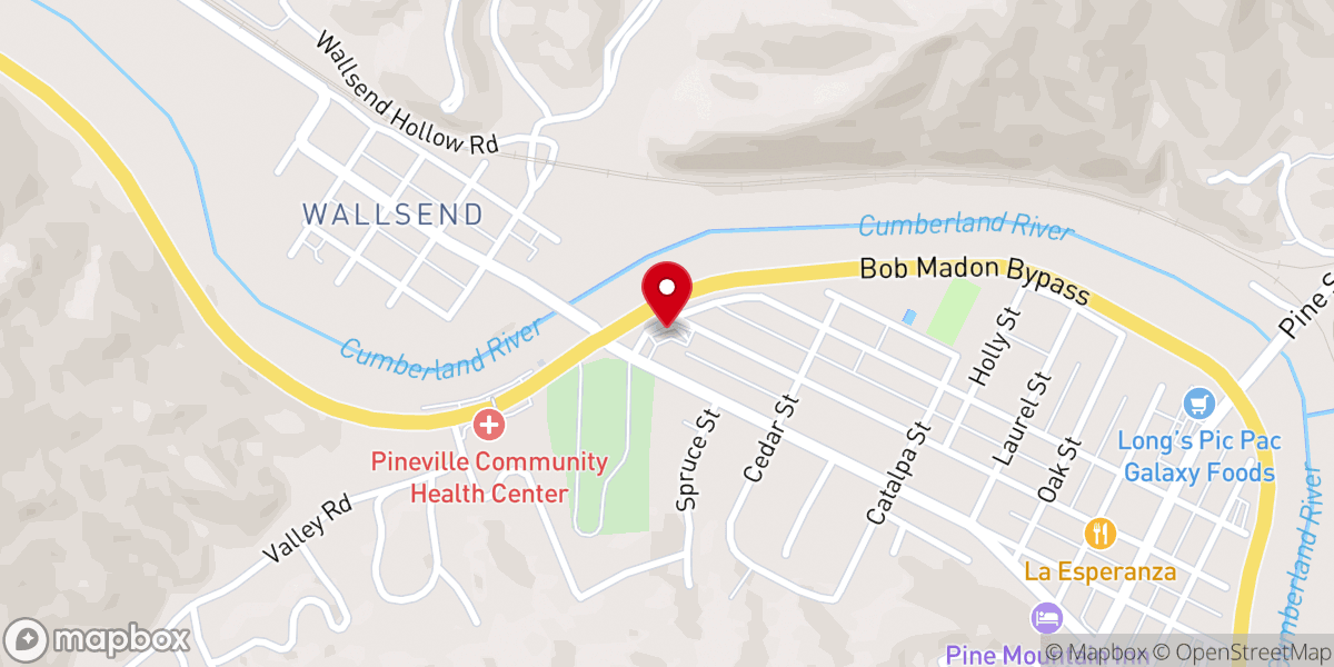 Map showing location of McDonald's