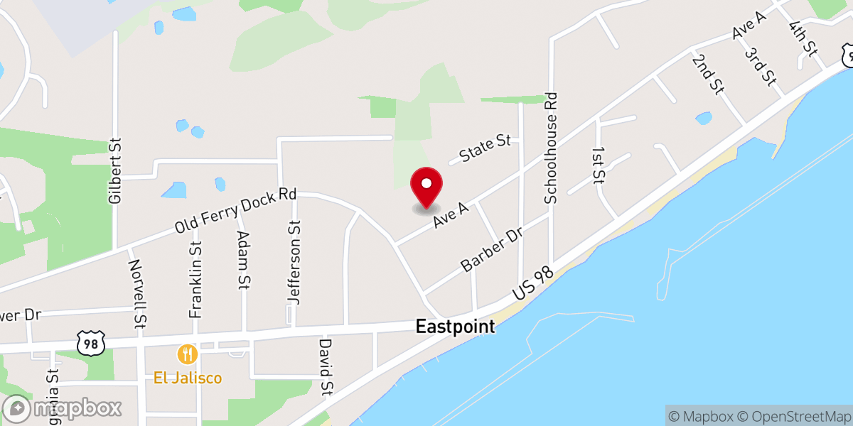 Map showing location of Church of God At Eastpoint