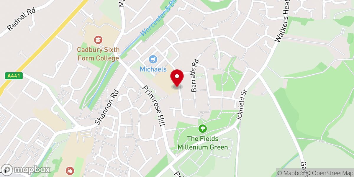 Map showing location of St Pauls Catholic Church