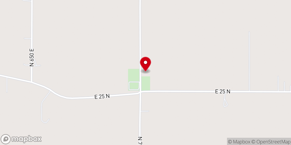 Map showing location of Eagle Creek Church