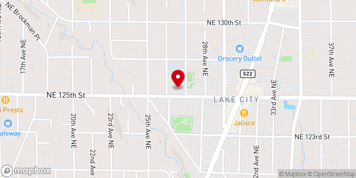 Map showing location of Lamb of God Lutheran Church
