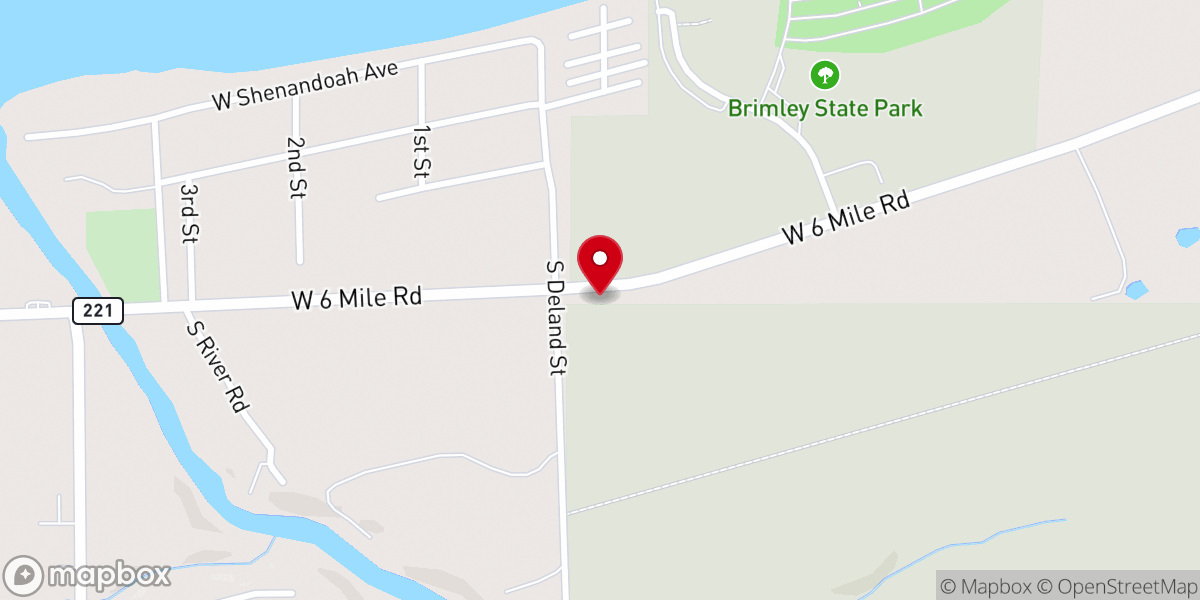 Map showing location of Superior Pizza & Subs