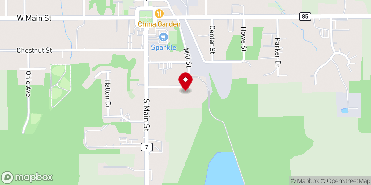 Map showing location of Andover Christian Church