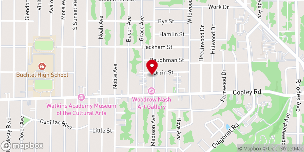 Map showing location of Providence Baptist Church