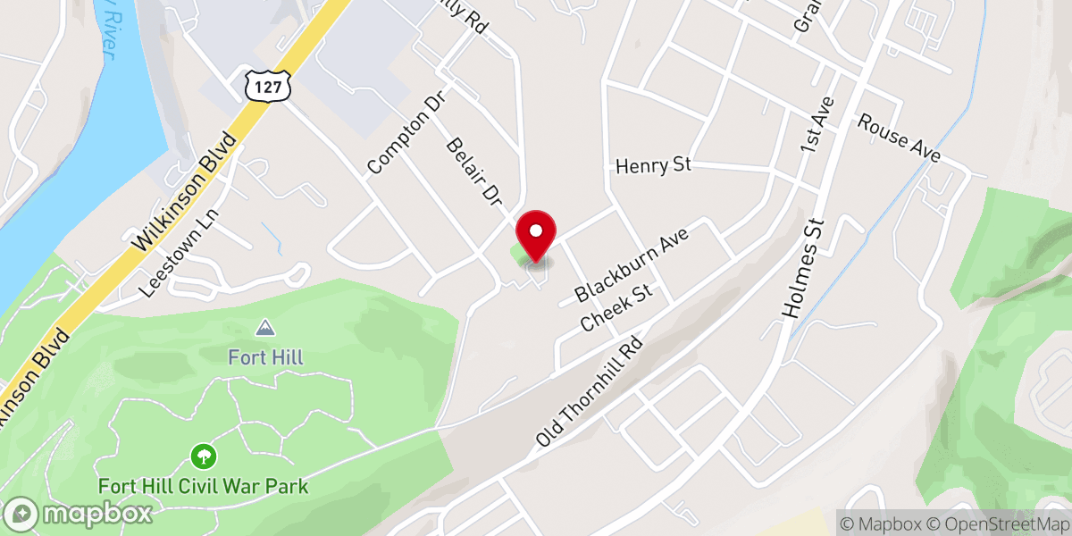 Map showing location of Salvation Army