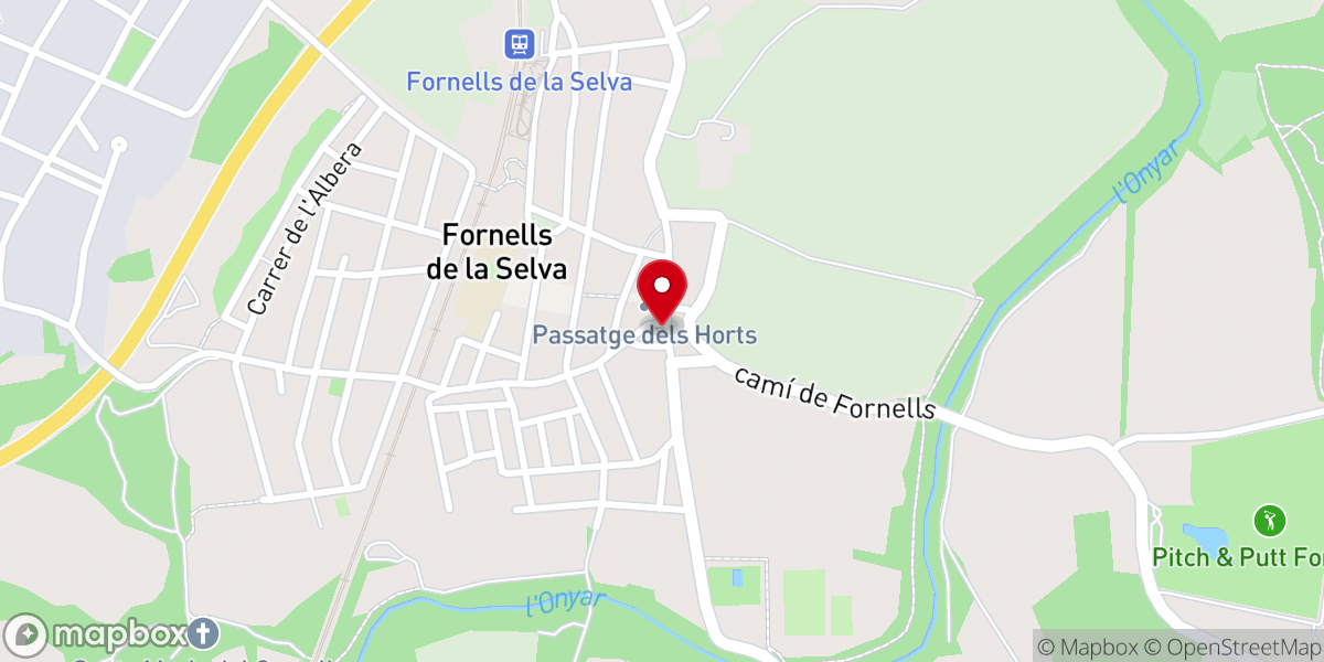 Map showing location of Locals Parroquials de Fornells de la Selva