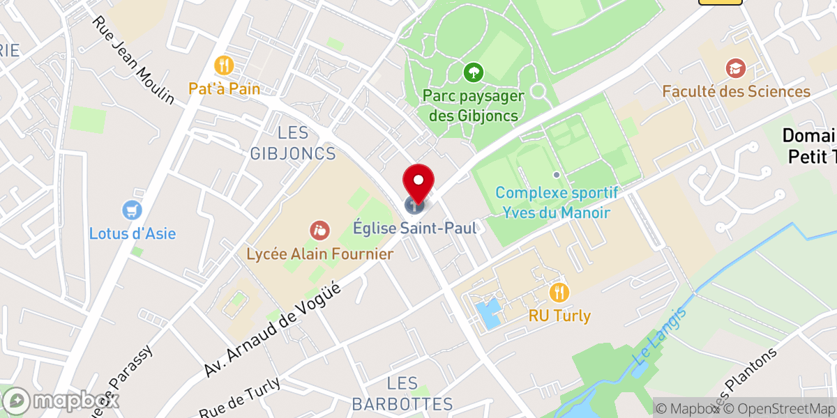 Map showing location of Chapelle Saint Paul