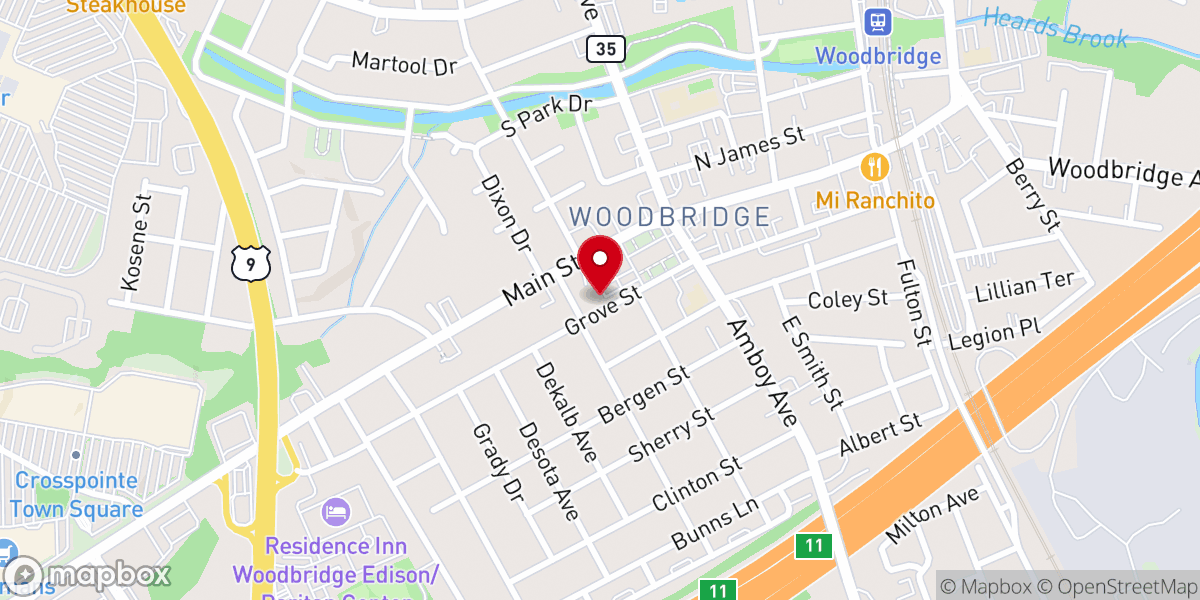 Map showing location of Saint James Food Pantry