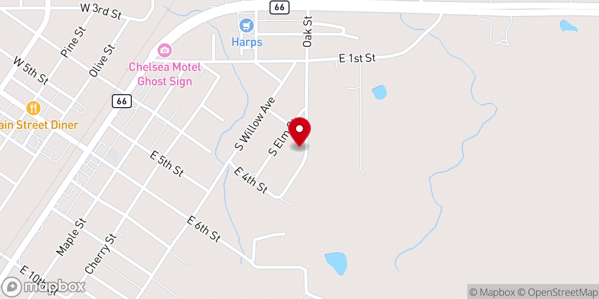Map showing location of Bethel Holiness Church and School