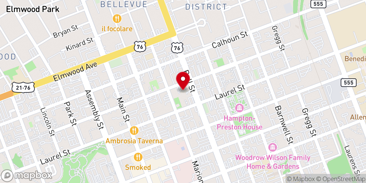 Map showing location of Korean Community Presbyterian Church