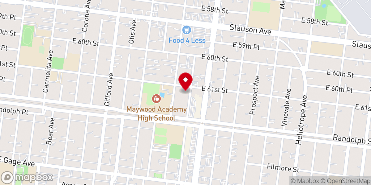 Map showing location of Second Assembly of God Church