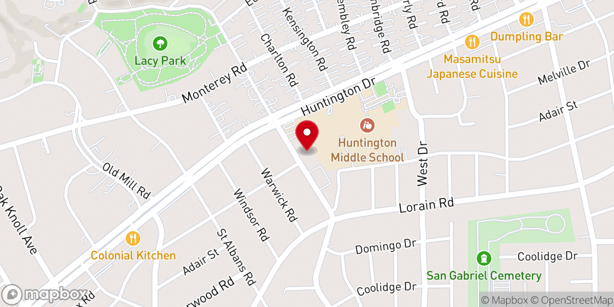 Map showing location of San Marino Community Church