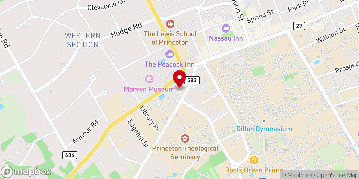 Map showing location of Entrance to Trinity Church campus