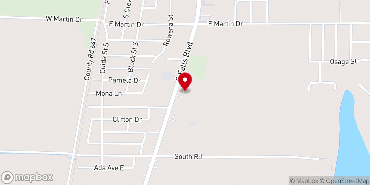 Map showing location of Southside Missionary Baptist Church