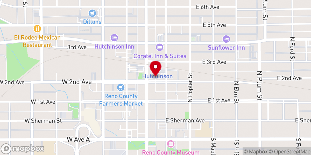 Map showing location of Kansas Methodist Foundation Inc