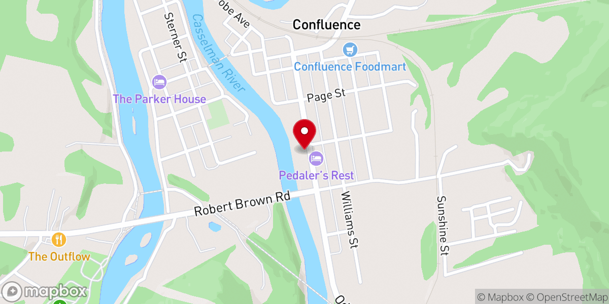 Map showing location of Trinity Lutheran Church Of Confluence