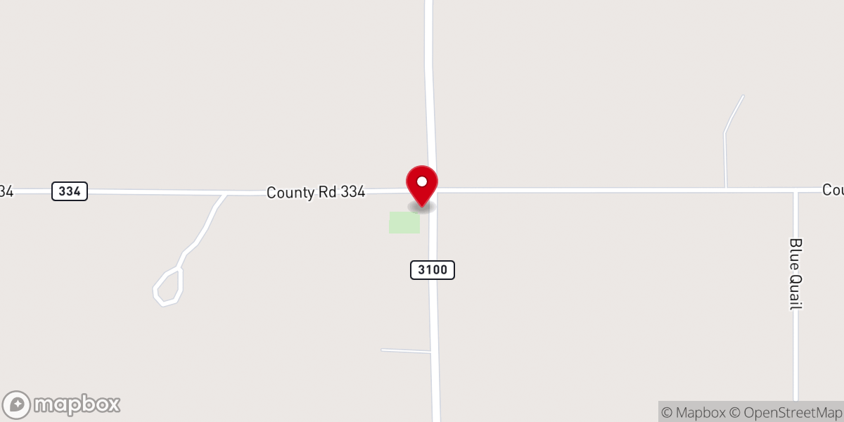 Map showing location of Salt Creek Baptist Church