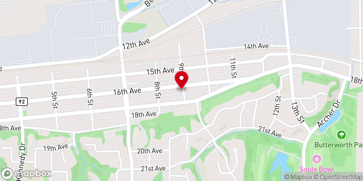 Map showing location of Life Church QC