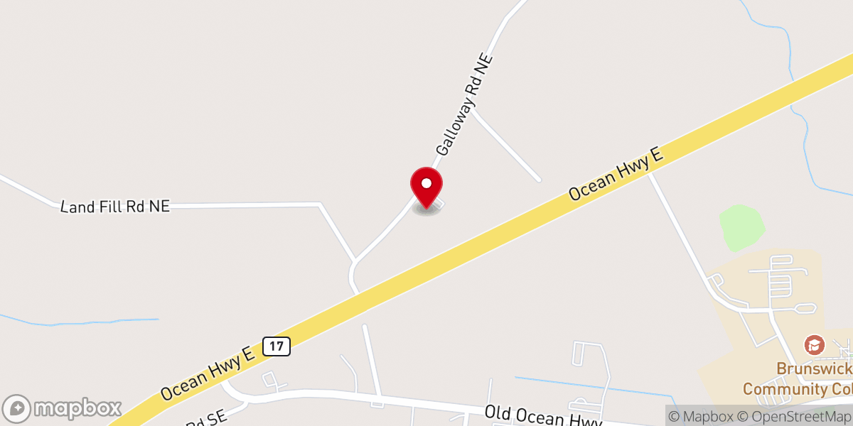 Map showing location of Mt Olive Baptist Church