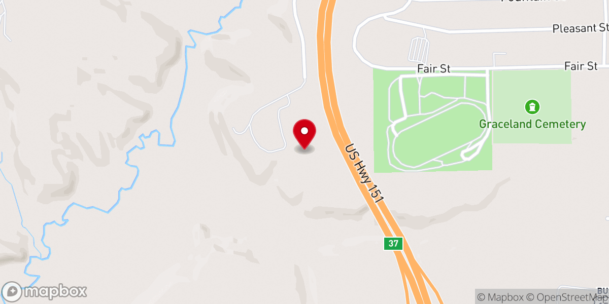 Map showing location of Grace Bible Church of Mineral Point