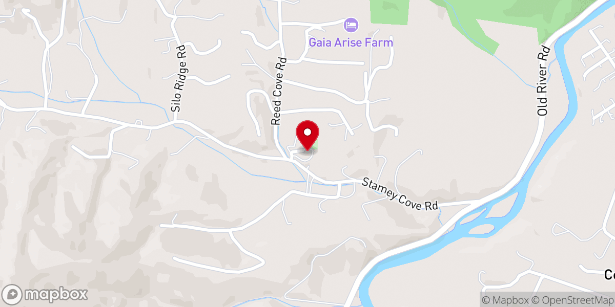 Map showing location of Piney Grove Church