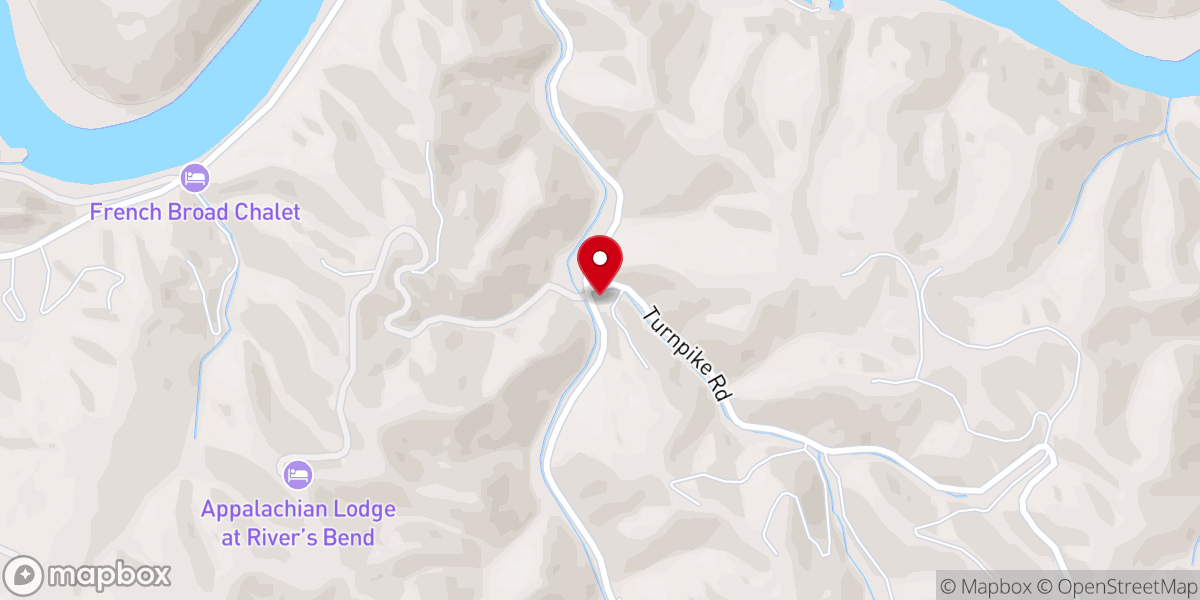 Map showing location of Bear Creek Church of God