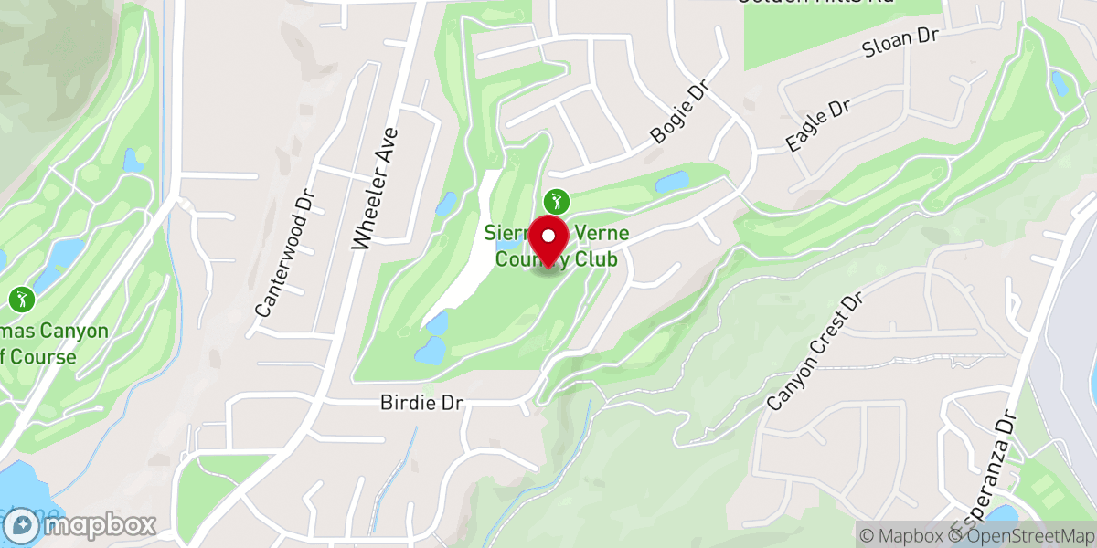Map showing location of Sierra La Verne by Wedgewood Weddings