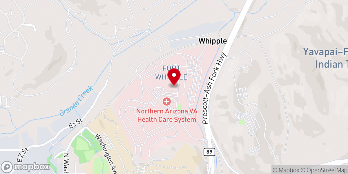Map showing location of Northern Arizona VA Health Care System