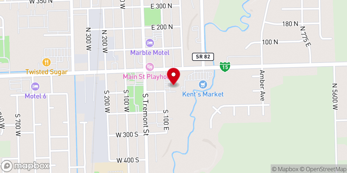 Map showing location of River of Life Church Assemblies of God