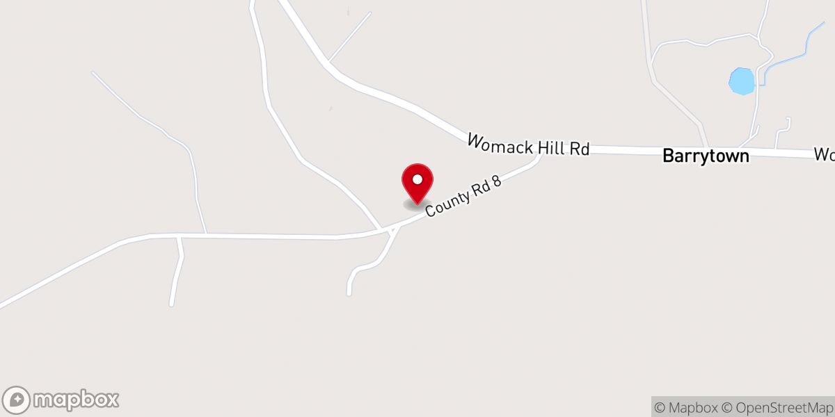 Map showing location of Barrytown United Methodist Church