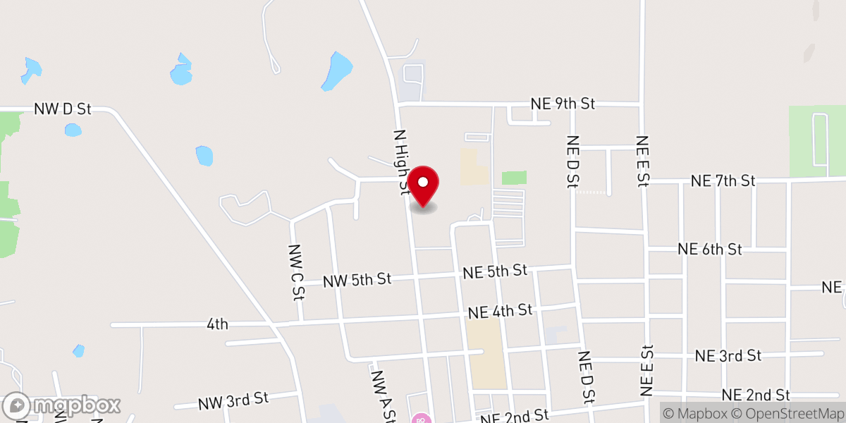 Map showing location of St. James', Episcopal Church