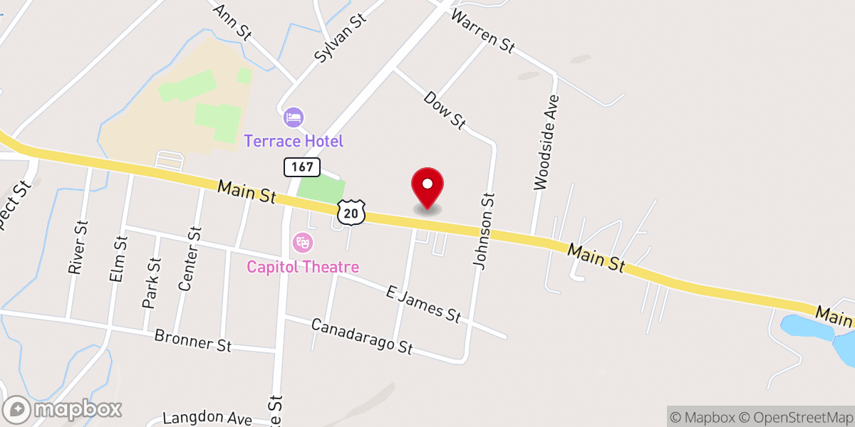 Map showing location of Trinity Christian Reformed Church
