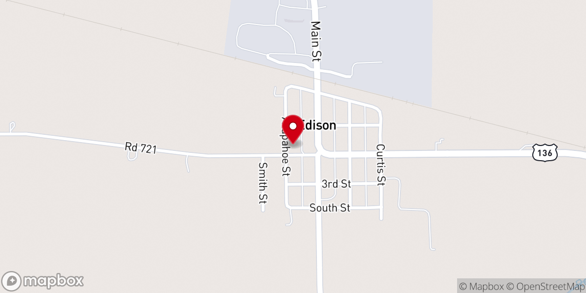 Map showing location of Edison Christian Church
