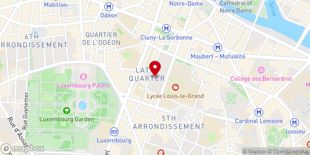 Map showing location of Chapelle Saint-Ursule de la Sorbonne