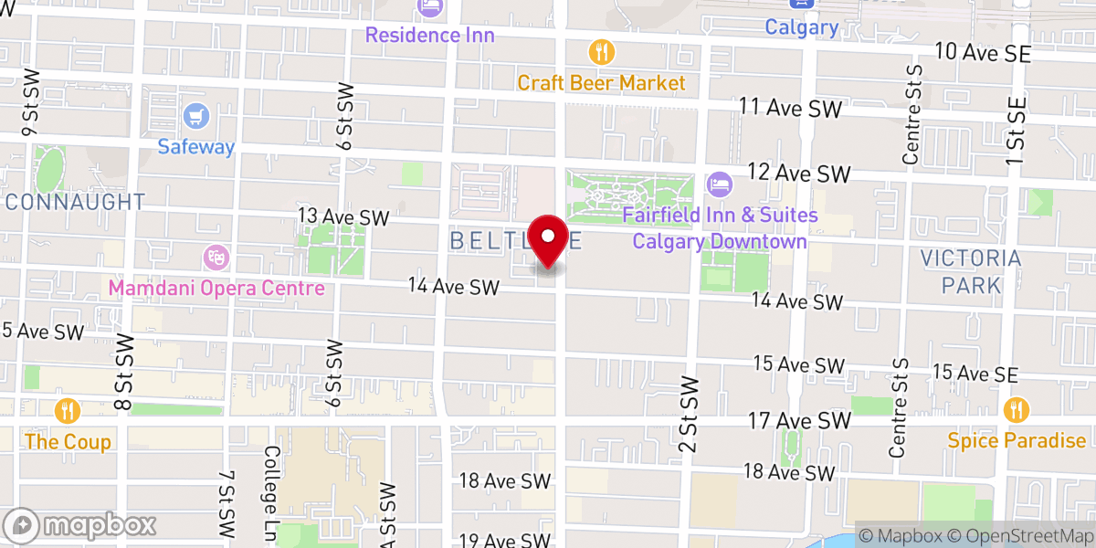 Map showing location of Christ Our King Anglican Church