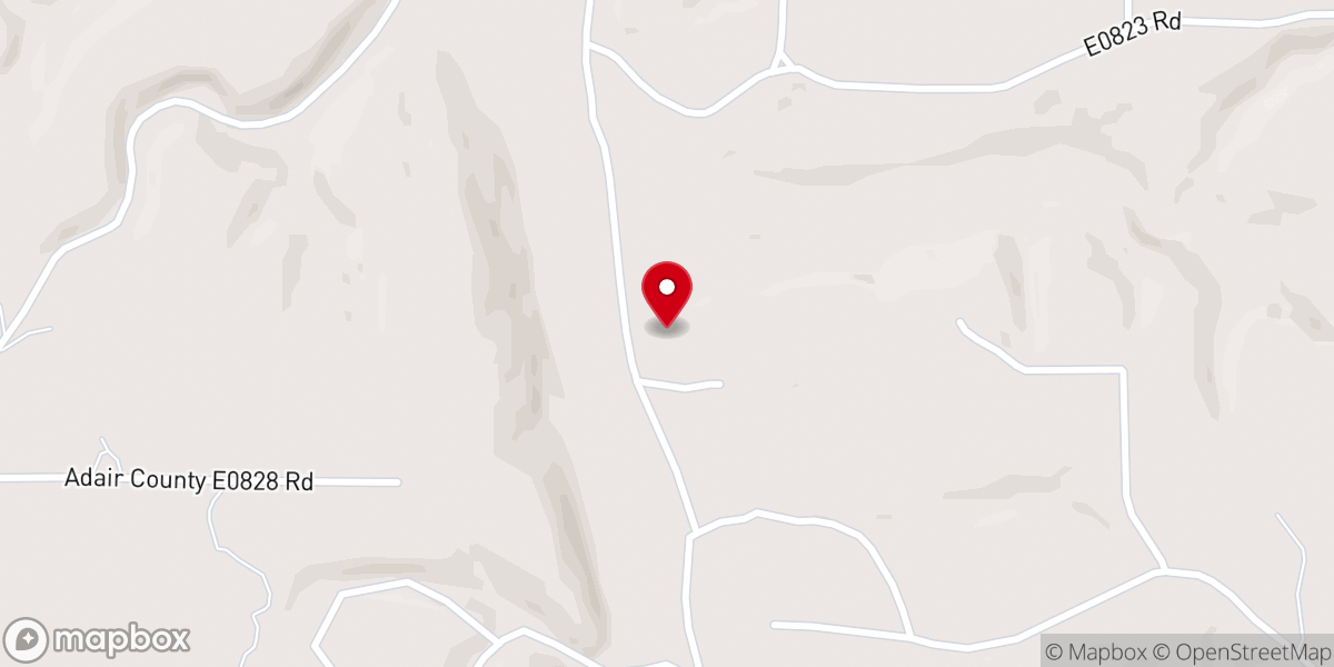 Map showing location of Echota Church