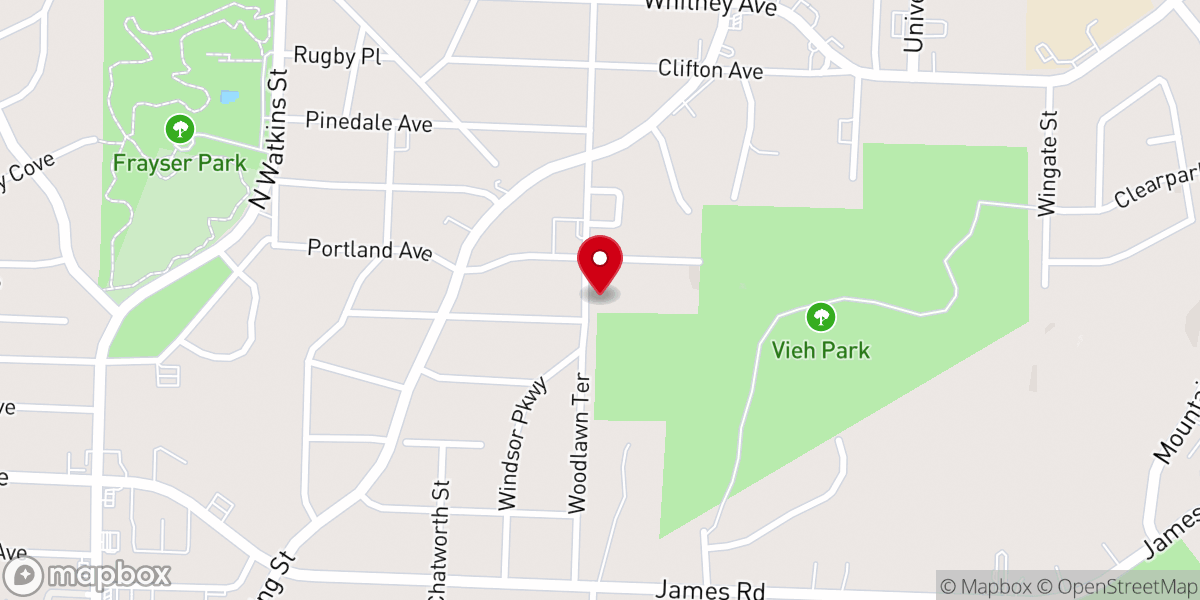 Map showing location of Christ Temple Church of God in Christ